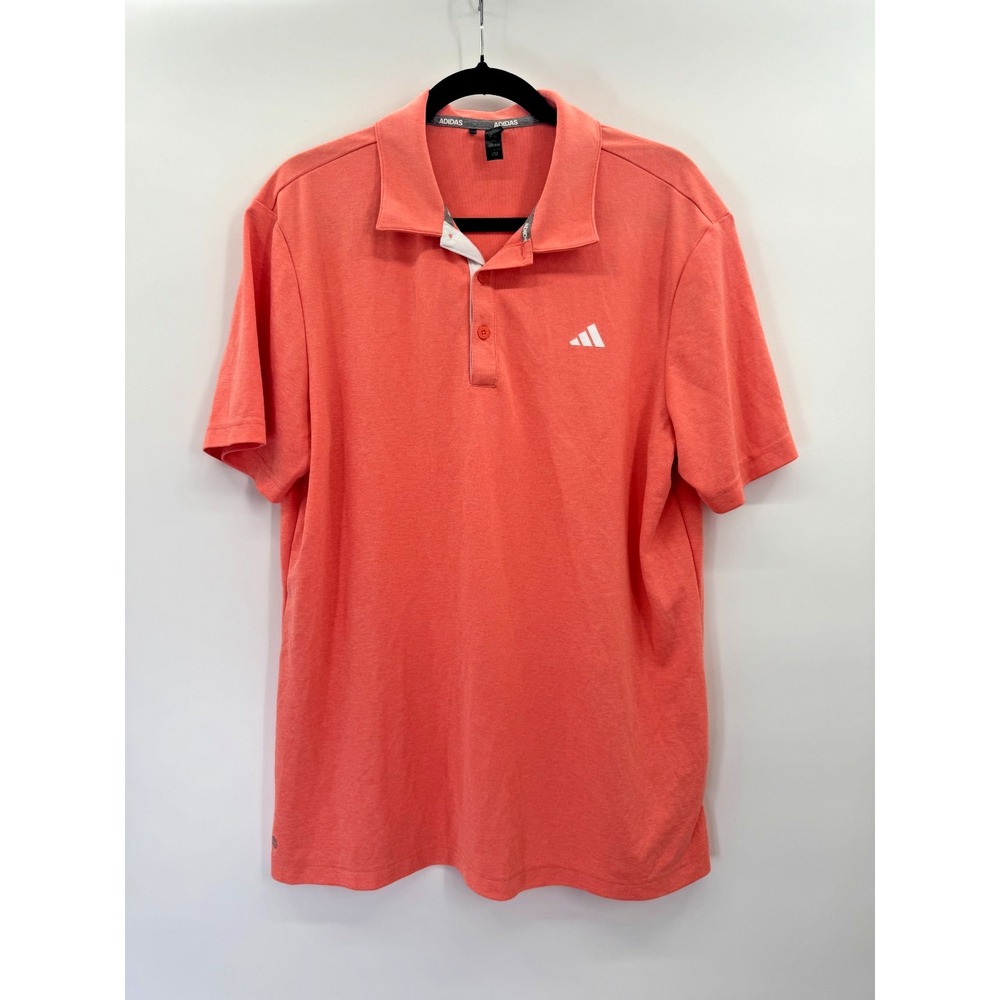Adidas Polo Golf Shirt Large Performance Tee Collared Short Sleeve Preppy Sporty